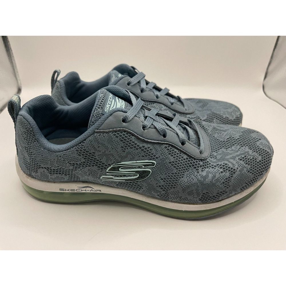 Skechers Women's Skech-Air Element Running‎ Shoes Size 7.5 Blue Gray Floral Mesh
